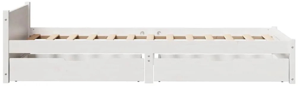 vidaXL Σκελετός Κρεβ. Χωρίς Στρώμα Λευκό 90x200 εκ Μασίφ Πεύκο