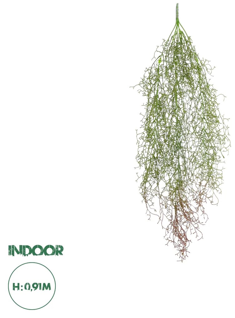 GloboStar® Artificial Garden HANGING AIR GRASS 20817 Τεχνητό Διακοσμητικό Κρεμαστό Φυτό Air Grass Μ22 x Π10 x Υ91cm