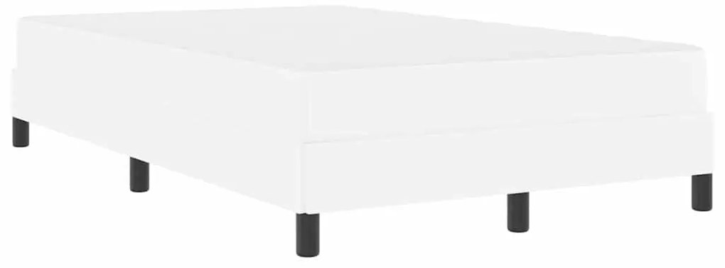 vidaXL Κρεβάτι με στρώμα Καθαρό Λευκό 120 x 200 cm Τεχνητό δέρμα