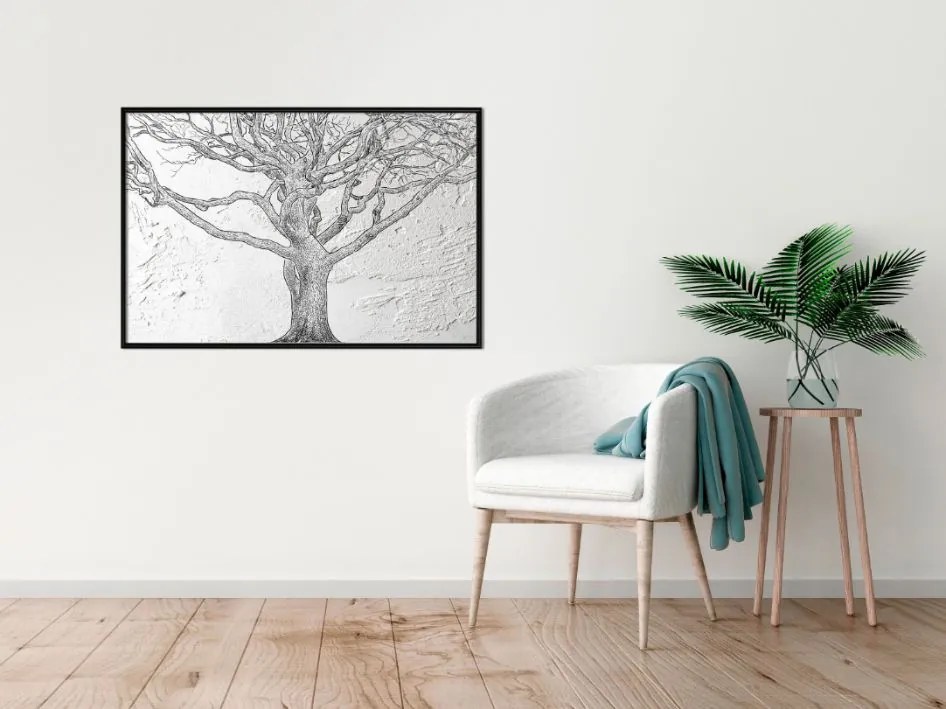 Αφίσα - Tangled Branches - 30x20 - Μαύρο - Χωρίς πασπαρτού