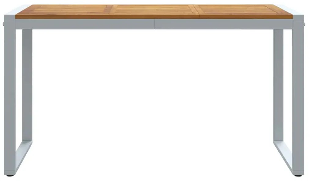 vidaXL Τραπέζι Κήπου για Φαγητό Γκρι 140 x 80 x 75 cm