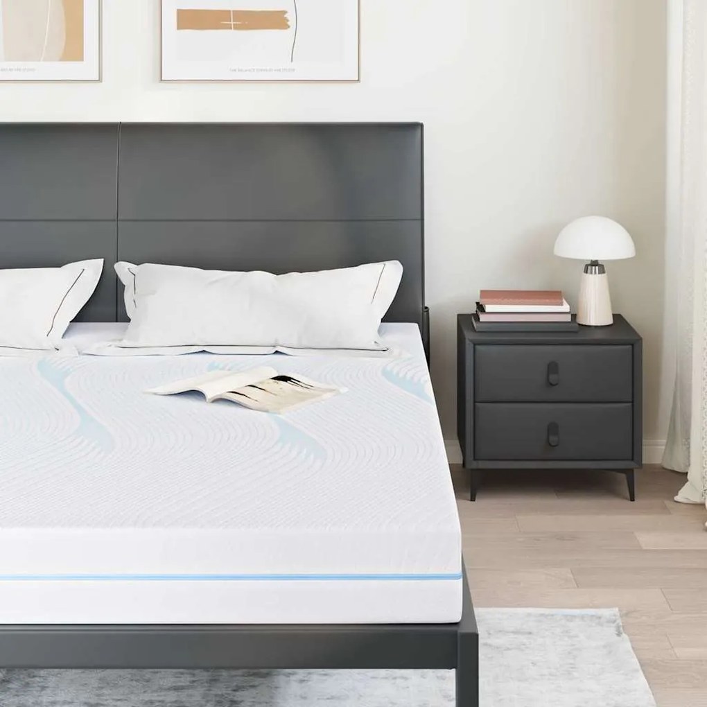 vidaXL Στρώμα Λευκό 180 x 200 cm Pěna