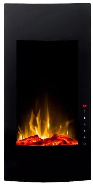 Ηλεκτρικό Τζάκι Επιτοίχιο 1500W Μαύρο Κάθετο Glow Fire Uranus GF-190112 Sieline-GF-190112-Μαύρο GF-190112