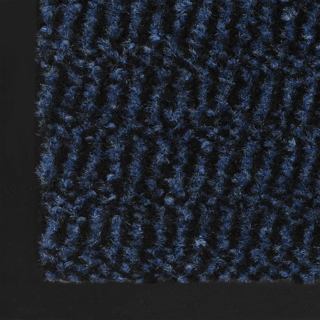 vidaXL Πατάκι Απορροφητικό Σκόνης Ορθογώνιο Μπλε 90 x 150 εκ. Θυσανωτό