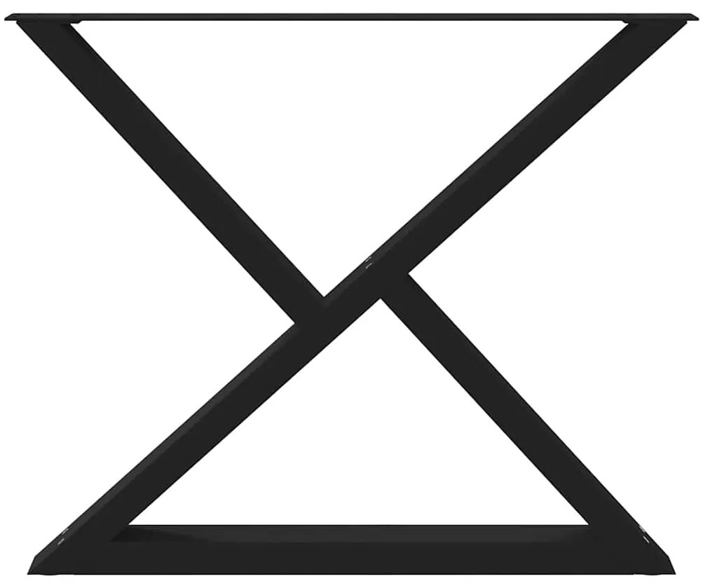 vidaXL Πόδια Τραπεζαρίας 2 τεμ. Μαύρο 90x(72-73,3) εκ. Ατσάλι