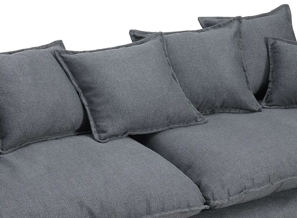 Τριθέσιος καναπές Riverton 676, Γκρι, 207x76x78cm, Ταπισερί, Πόδια: Πλαστική ύλη