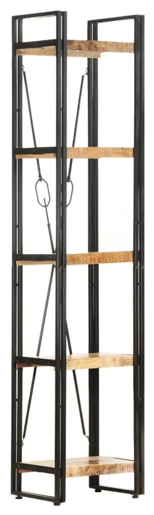 vidaXL Βιβλιοθήκη με 5 Επίπεδα 40 x 30 x 180 εκ. από Μασίφ Ξύλο Μάνγκο