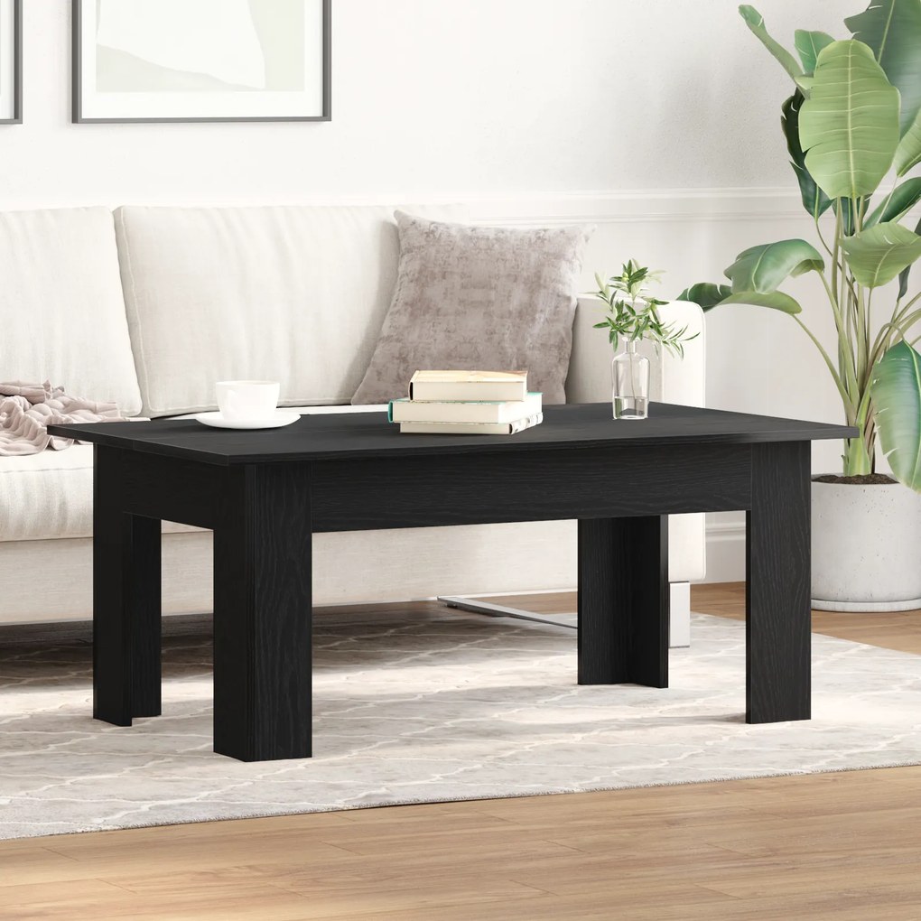 vidaXL Τραπεζάκι Σαλονιού Μαύρο Δρυς 100x60x42 εκ Επεξεργασμένο Ξύλο