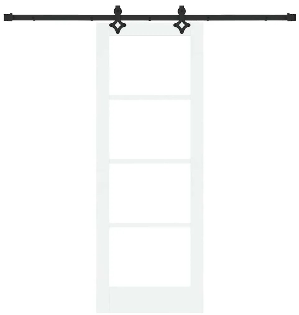 vidaXL Συρόμενη Πόρτα ORKDAL Λευκό 73.5 x 198.5 εκ. Ξύλο και μέταλλο