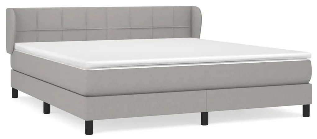 ΚΡΕΒΑΤΙ BOXSPRING ΜΕ ΣΤΡΩΜΑ ΑΝΟΙΧΤΟ ΓΚΡΙ 180X200 ΕΚ. ΥΦΑΣΜΑΤΙΝΟ 3126261