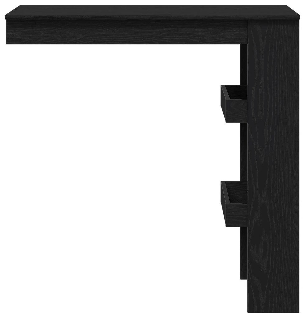 vidaXL Τραπέζι Μπαρ Τοίχου - Μαύρη Δρύς - 102x55x103.5 εκ. - Φτιαγμένο από Επεξεργασμένο Ξύλο