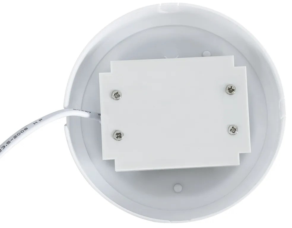 GloboStar® REVANO 61012 LED Πλαφονιέρα Οροφής Στρόγγυλη Φ12 12W 1140lm 180° AC 220-240V Αδιάβροχη IP54 Φ12 x Υ4.5cm Φυσικό Λευκό 4500K - 2 Χρόνια Εγγύηση