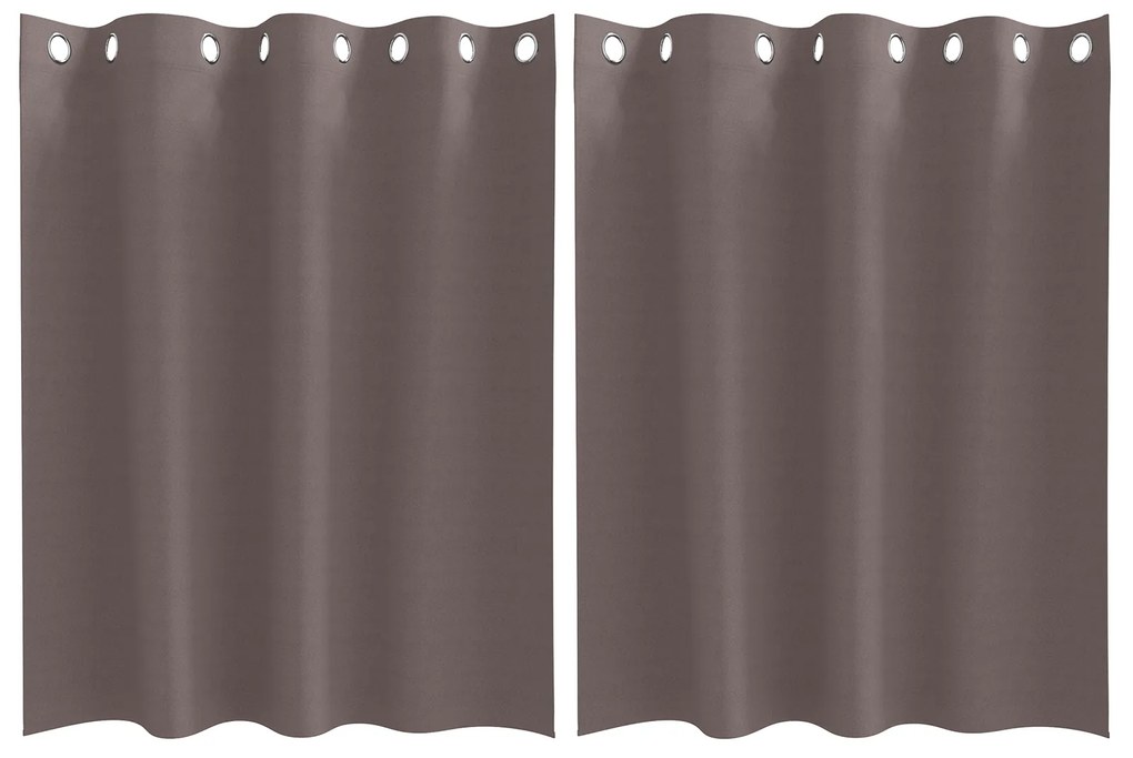 vidaXL Κουρτίνες 2 pcs Σκούρο καφέ Σκούρο καφέ 140 x 140 cm