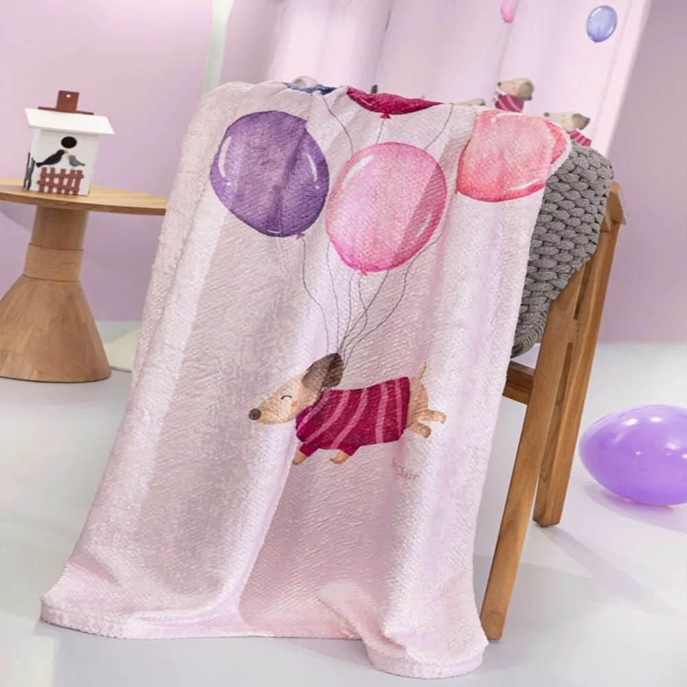 Κουβέρτα Παιδική Ultrasoft Pet Fuchsia Saint Clair Μονό 160x220cm Πολυέστερ