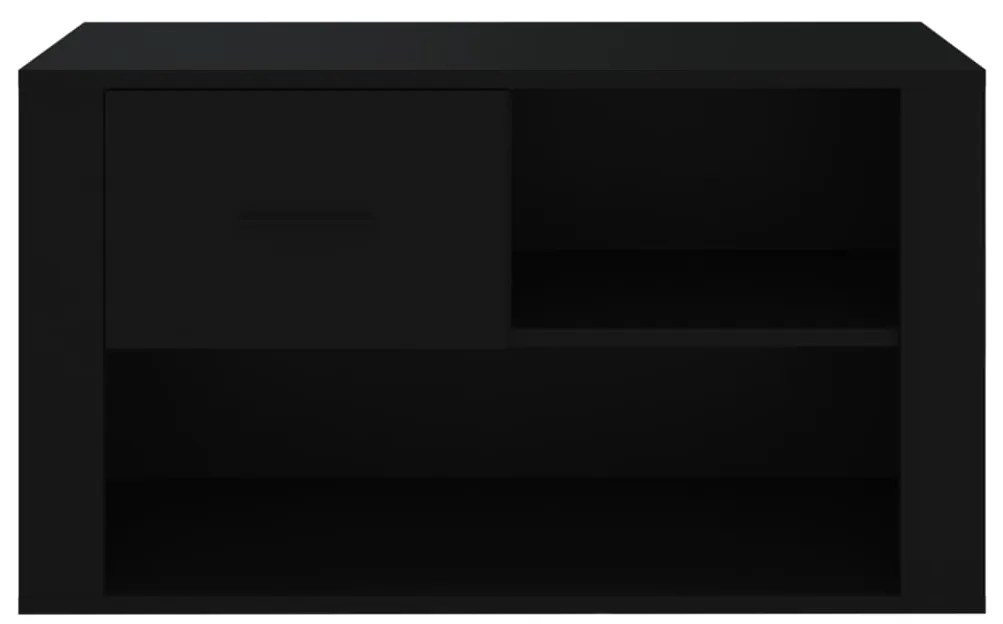 vidaXL Παπουτσοθήκη Μαύρη 80x35x45 εκ. από Επεξεργασμένο Ξύλο