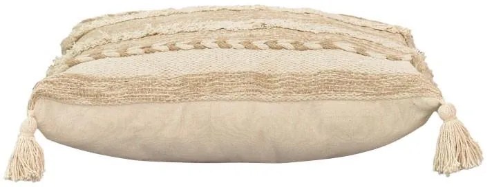 Μαξιλάρι Rozi Inart μπεζ ύφασμα 45x45x2.5εκ 45x2.5x45 εκ.