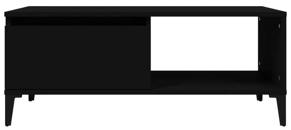 Τραπεζάκι Σαλονιού Μαύρο 90x50x36,5 εκ. Επεξεργασμ. Ξύλο - Μαύρο