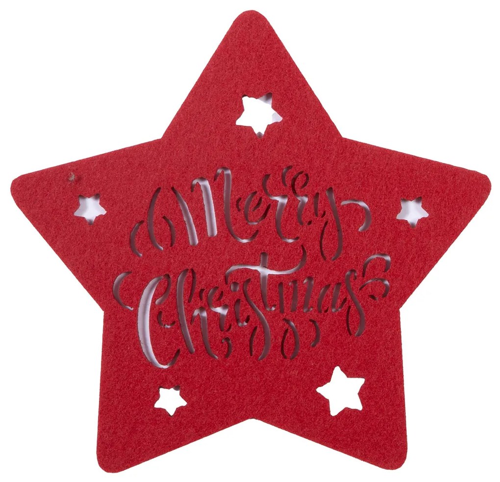 Χριστουγεννιάτικα Σουβέρ (Σετ 4τμχ) Nef-Nef Homeware Snow Star Red
