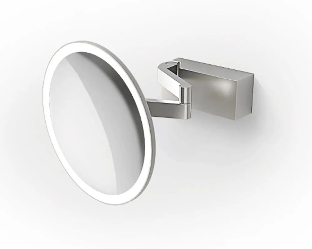 Καθρέπτης Τοίχου Φωτιζόμενος VISION R 5X 0123176 20,5x20,5x11cm IP44 Chrome Decor Walther Metal
