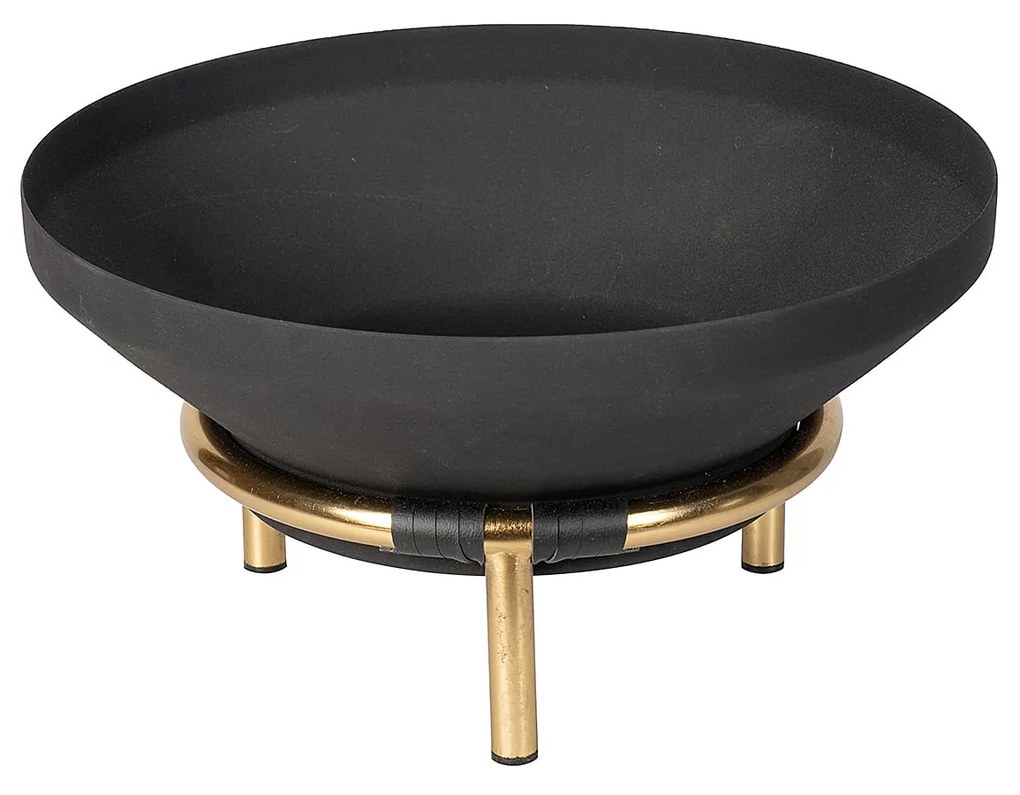 Decorative bowl DOME DECO με χρυσή βάση D3-S21-BLA
