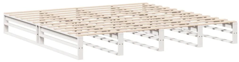 vidaXL Σκελετός Κρεβ. Χωρίς Στρώμα Λευκό 180x200 εκ Μασίφ Πεύκο