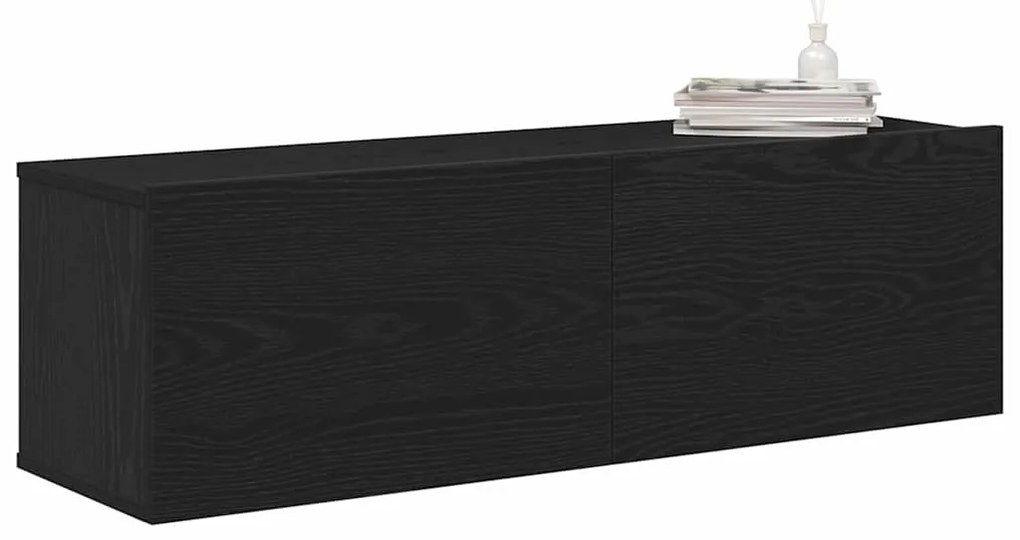 vidaXL Ντουλάπι TV 2 pcs Μαύρο 100 x 30 x 30 cm Επεξεργασμένο ξύλο
