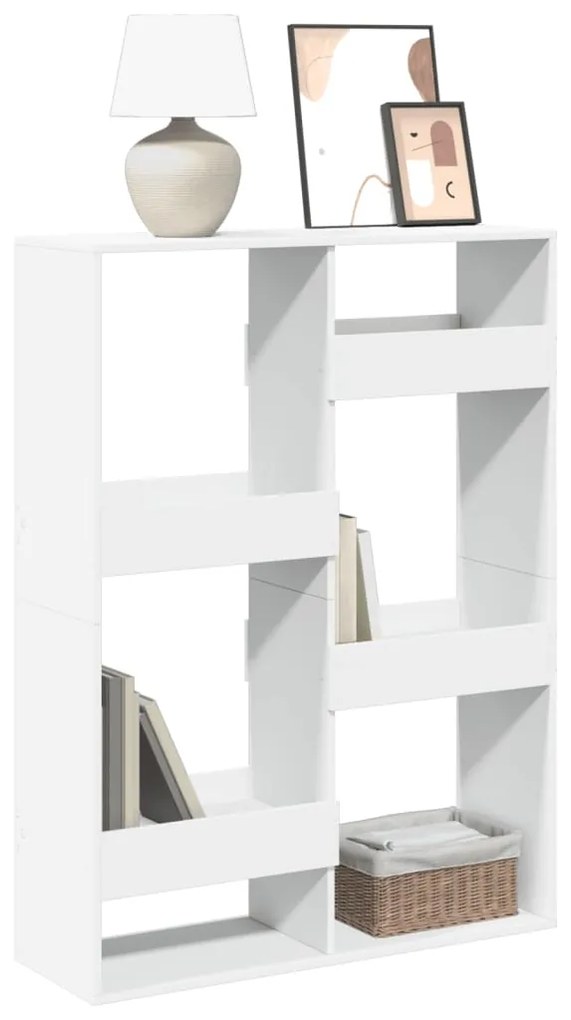 Βιβλιοθήκη Λευκή 100x33x135 εκ. από Επεξεργασμένο Ξύλο