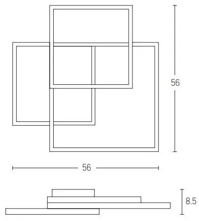 Πλαφονιέρα Φωτιστικό Οροφής 56cm LED 48W IP20 3000K Zambelis-2025-Χρυσό 2025