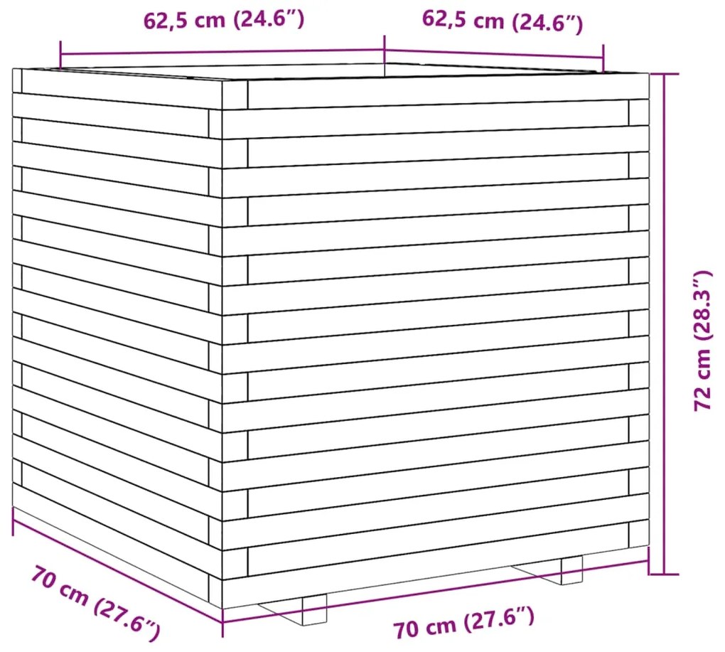 ΖΑΡΝΤΙΝΙΕΡΑ 70X70X72 ΕΚ. ΑΠΟ ΜΑΣΙΦ ΞΥΛΟ ΨΕΥΔΟΤΣΟΥΓΚΑΣ 3282622