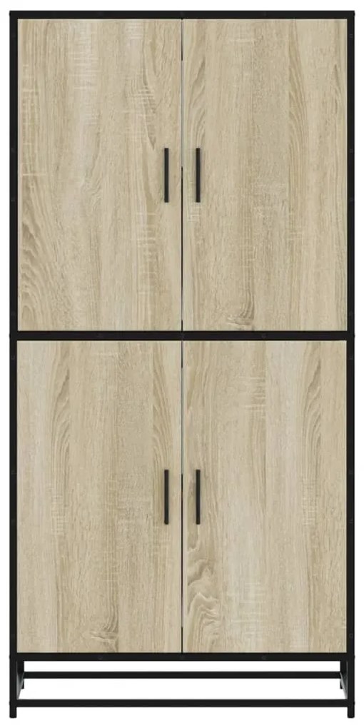 vidaXL Highboard Sonoma Oak 68x35x139 cm Κατασκευασμένο ξύλο