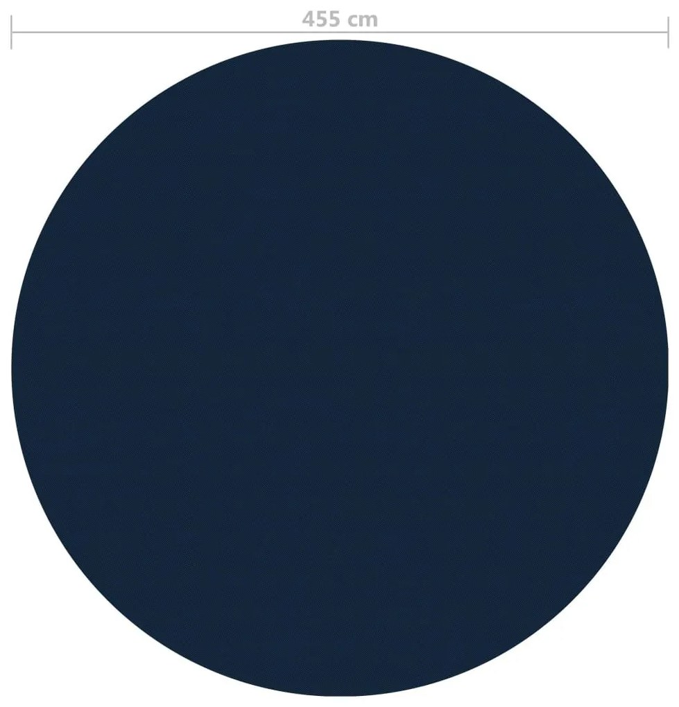 Κάλυμμα Πισίνας Ηλιακό Μαύρο/Μπλε 455 εκ. από Πολυαιθυλένιο - Μαύρο