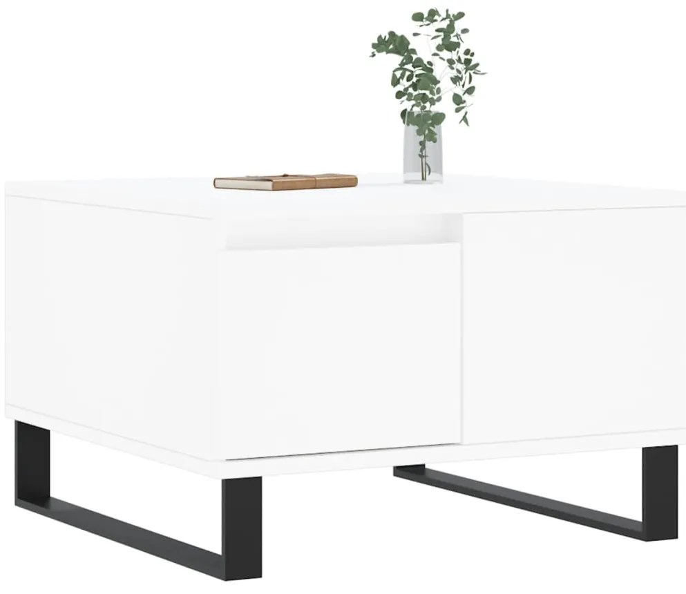 vidaXL Τραπεζάκι Σαλονιού Λευκό 55x55x36,5 εκ. από Επεξεργασμένο Ξύλο