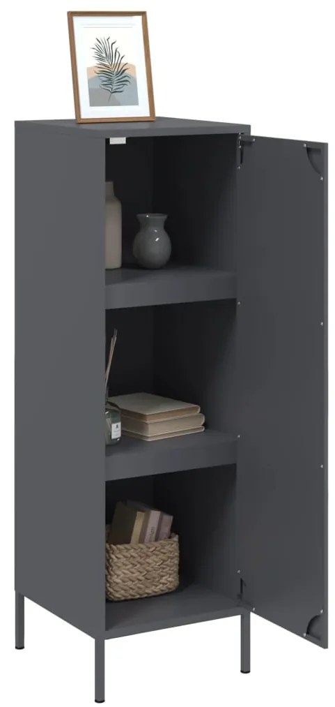 vidaXL Ντουλάπι Ανθρακί 36x39x113 εκ. από Ατσάλι