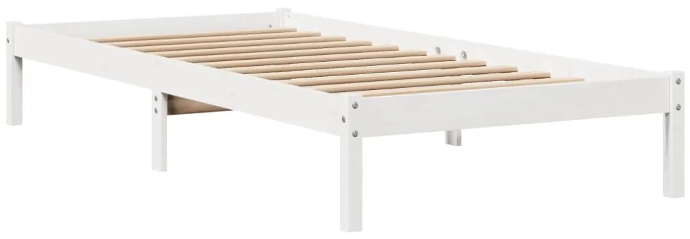 vidaXL Σκελετός Κρεβ. Χωρίς Στρώμα Λευκό 75x190 εκ Μασίφ Πεύκο