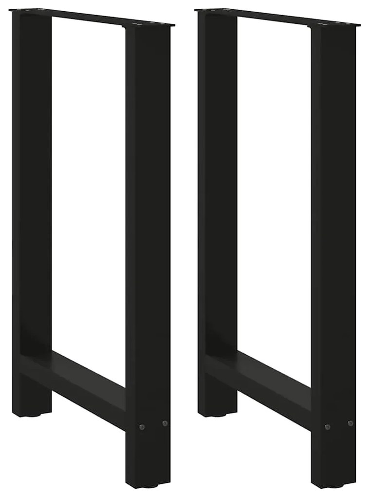 vidaXL Πόδια Τραπεζιού Μπαρ 2 τεμ. Μαύρα 60x(90-91) εκ. Ατσάλι