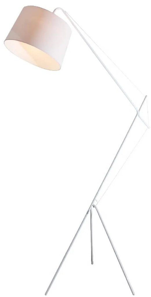 Φωτιστικό Δαπέδου Table &amp; Floor Luminairies MF14429WH White Metal, Fabric