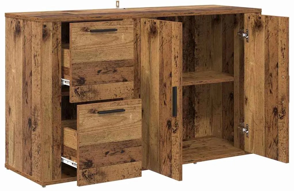 vidaXL με συρτάρι Παλαιό ξύλο 100 x 33 x 59.5 εκ Επεξεργασμένο ξύλο