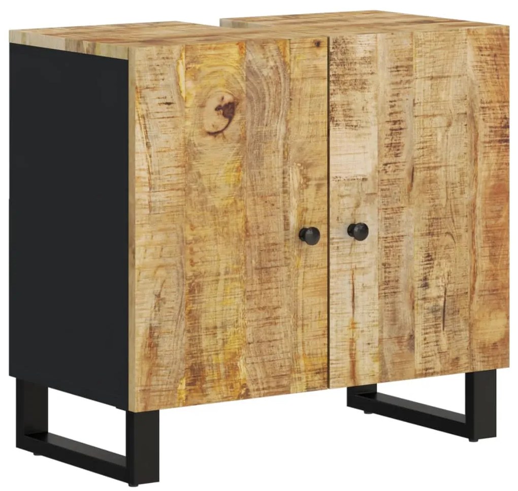 vidaXL Έπιπλο Νιπτήρα 62 x 33 x 58 εκ. Μασίφ Ξύλο Μάνγκο &amp; Επεξ. Ξύλο