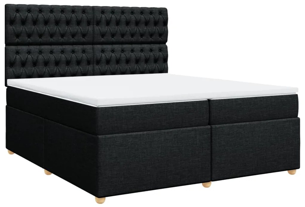 ΚΡΕΒΑΤΙ BOXSPRING ΜΕ ΣΤΡΩΜΑ ΜΑΥΡΟ 200X200 ΕΚ. ΥΦΑΣΜΑΤΙΝΟ 3293696