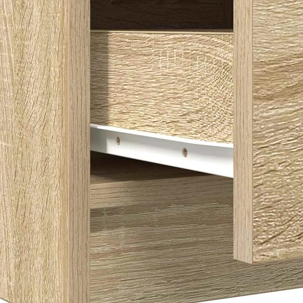 Συρταριέρα με Συρτάρια Sonoma Δρυς 71x35x65 εκ. από Επεξ. Ξύλο - Καφέ
