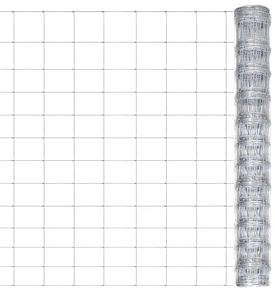 vidaXL Συρματόπλεγμα Περίφραξης Ασημί 50 x 1,25 μ. από Γαλβαν. Ατσάλι