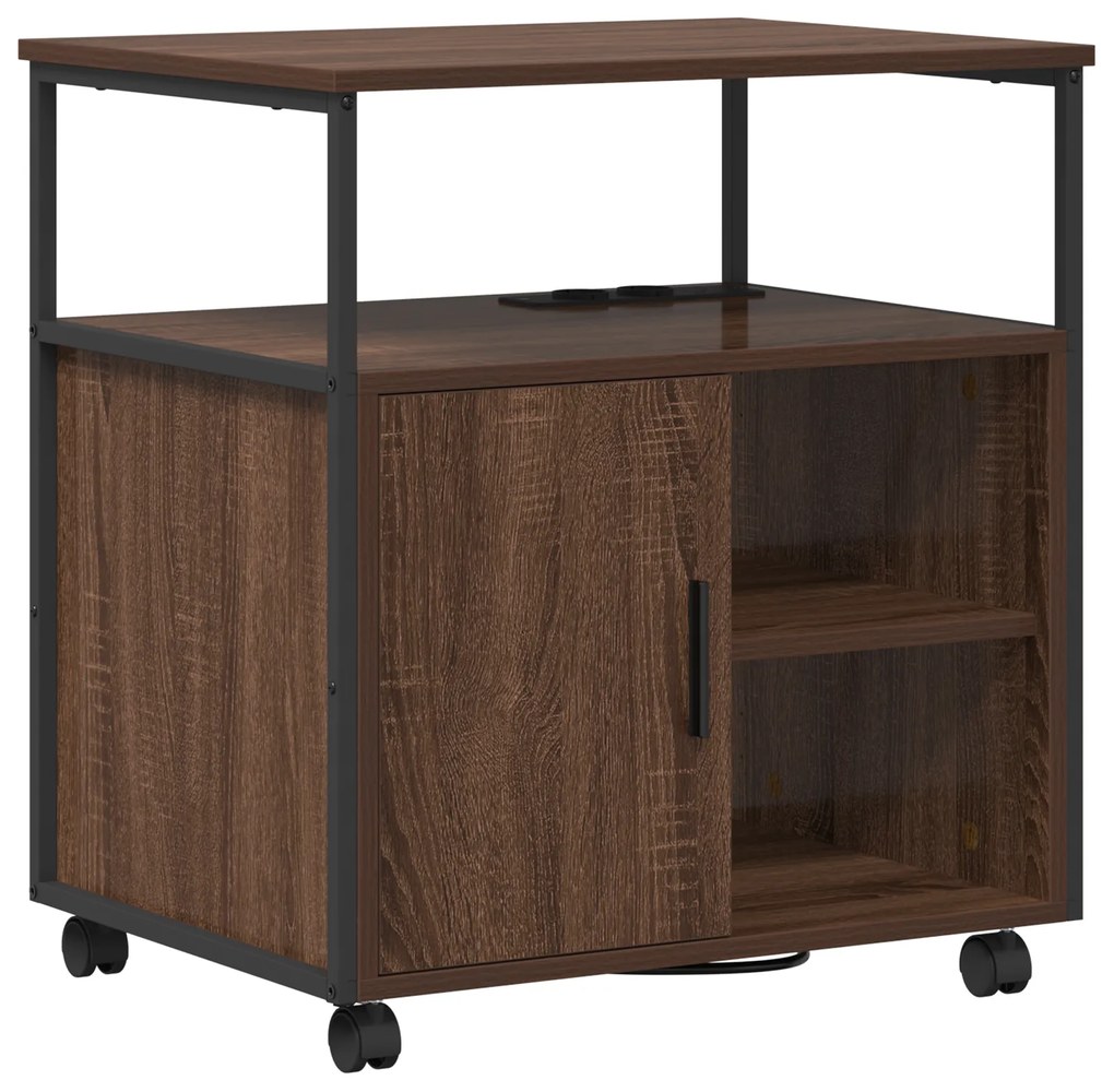 vidaXL Γραφείο Ντουλάπι Καφέ δρυς 60 x 46 x 67 εκ. Επεξεργασμένο ξύλο