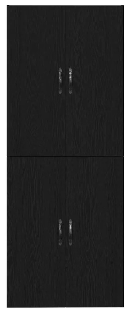 vidaXL Επιτοίχιο ντουλάπι 2 pcs Μαύρη δρυς 69.5 x 34 x 90 εκ.