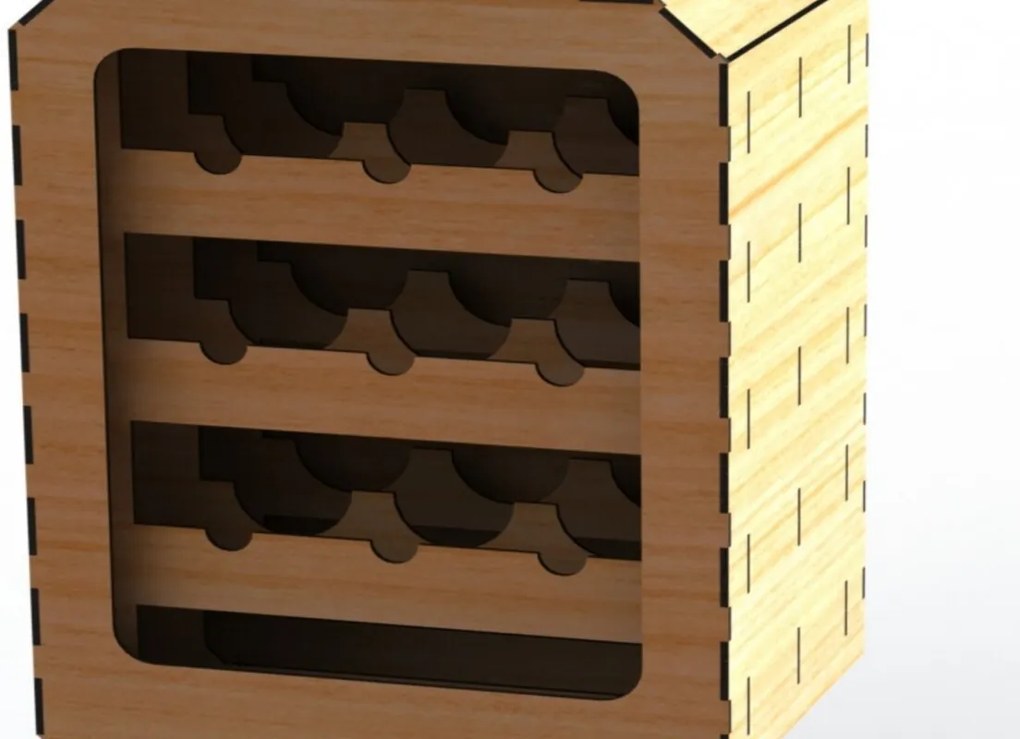 Intra απο ξύλο plywood 3mm-4mm πάχος Bottle Mini Bar Holder 4 Type Δίασταση 15x15 cm INTRAFABR-113817862