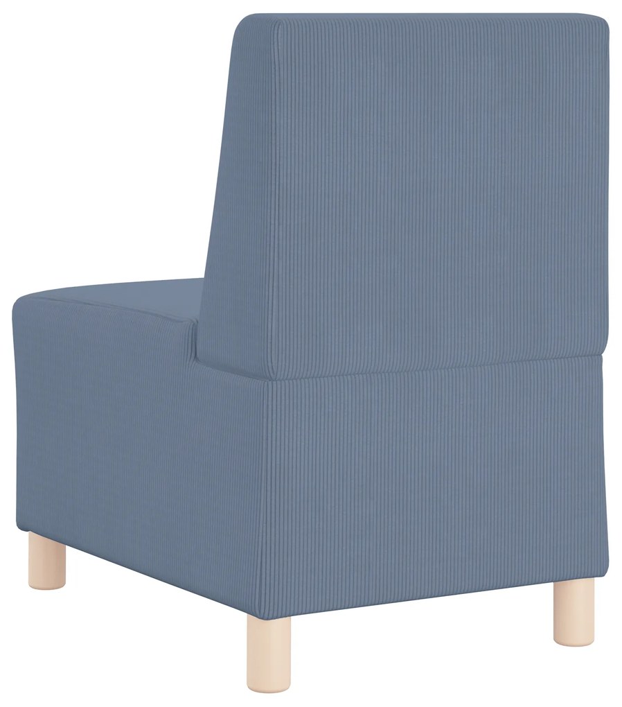 vidaXL Μοναδικός Καναπές χωρίς Χερούλια Μπλε 55 x 74 x 82 εκ. Βελούδο