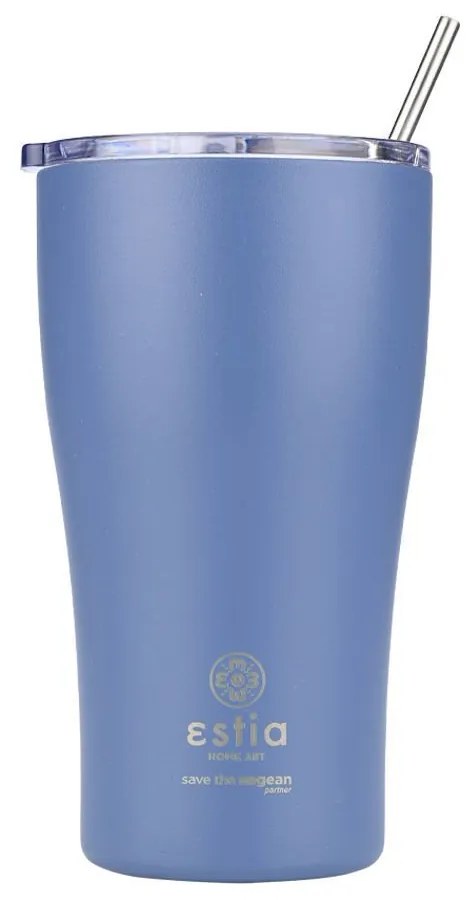 Estia 01-23188 Save Aegean Ποτήρι Θερμός Ανοξείδωτο BPA Free 500ml, Denim Blue