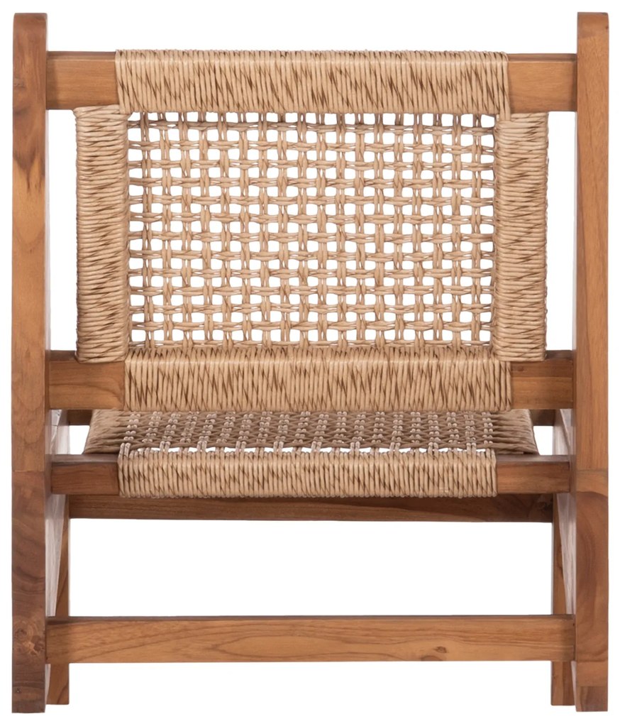 ΚΑΡΕΚΛΑ LOUNGE LUKILLA HM9913 ΞΥΛΟ TEAK ΣΕ ΦΥΣΙΚΟ--ΣΥΝΘ.ΣΧΟΙΝΙ ΜΠΕΖ 55,5x74x65Υεκ. - 0525766 - HM9913