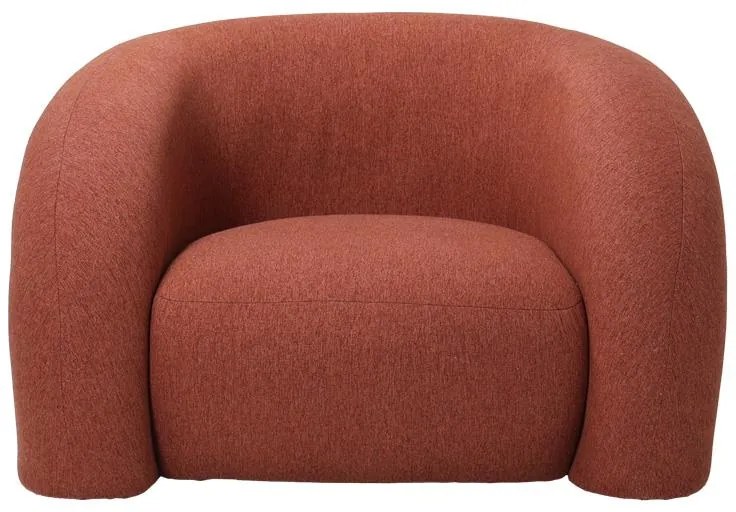 Πολυθρόνα Lexy ύφασμα σε κεραμιδί απόχρωση 100x89.5x60εκ 100x89.5x60 εκ.
