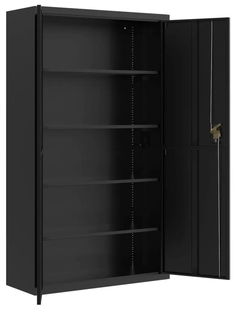 vidaXL Αρχειοθήκη Μαύρη 105 x 40 x 180 εκ. Ατσάλινη