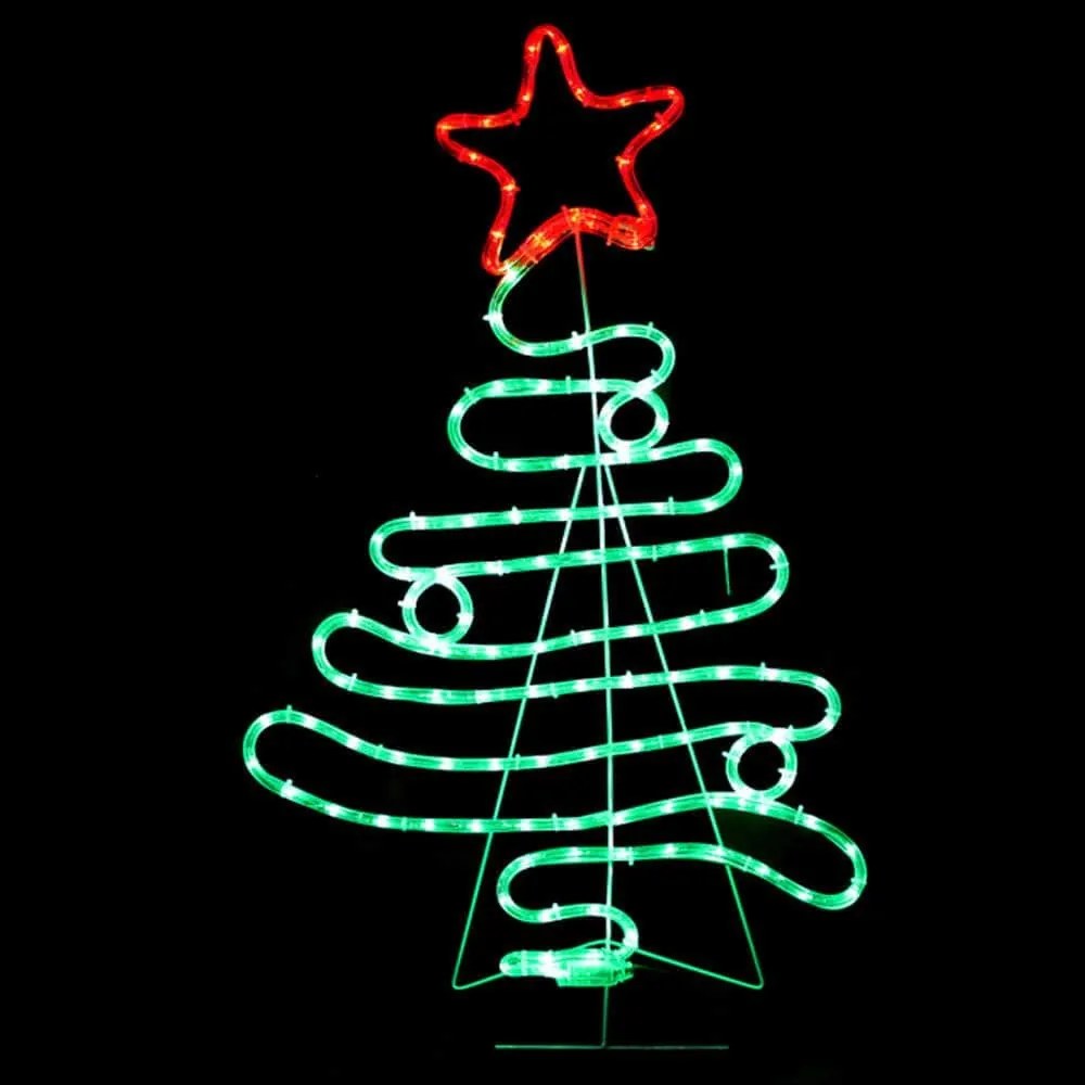 Χριστουγεννιάτικα Λαμπάκια Με Σχήμα Christmas Tree 132 Led X081324519N 54x90+150cm 24,6W Green-Red Aca